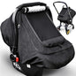 Waterproof Baby Car Seat Cover，YVMVDV Patented Cold Weather Carseat Cover for Babies,Infant Car Seat Cover Canopy for Boy Girls,Windproof Car Seat Canopy, Keeps Babies Warm and Cozy Black - color: Thick-Black