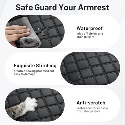 Autorder Center Console Cover for 2011-2019 2020 2021 Jeep Grand Cherokee Accessories Armrest Cover Anti-Scratch Middle Console Pad Leather Armrest Protector - size: 11-21 Jeep Grand Cherokee