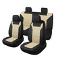 3D Air Mesh Car Seat Cover Full Sets Washable and Breathable Premium Cloth Automotive Vehicle Seat Covers for Cars Interior, Universal Fit for Most Cars, Sedan, Truck, SUV(Black/Beige)