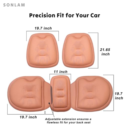 Comfort Dreamcatcher Car Seat Cushion Non-Slip - Relaxing, Optimal Support & Posture for Long Drive (Single Seat (Beige))