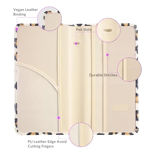 CoBak Car Registration and Insurance Holder - Vehicle Glove Box Car Organizer,Auto Truck Comparment Accessories Case with Magnetic Closure for Driver License,Cards - color: L-Leopard Brown