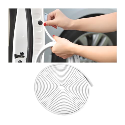 Osilly Car Door Edge Guards, 16Ft Rubber Seal Car Door Edge Trim, U Shape Door Edge Protector Guard, Aluminum Weather Proofing Automotive Door Edge Molding Protection for Most Car (White) - color: White, size: Style A-16FT