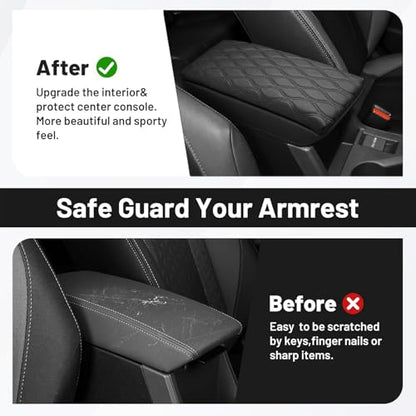Autorder Center Console Cover for 2024-2025 2026 Subaru Crosstrek/Impreza Accessories Armrest Cushion Cover Nappa Leather Middle Console Covers Crosstrek/Impreza Console Cushion Pad Anti-Scratch - size: Subaru Crosstrek 2024-2026
