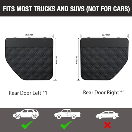 Dog Car Door Protector – 20% Larger Design for Trucks & Large SUVs, Thickened Waterproof Door Panel Covers, Protects Doors from Dog Scratching - size: Standard [Fit for Large SUV and Trucks]