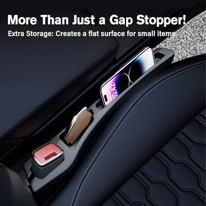 7F Car Seat Gap Filler Organiser,Between Seat Gap Filler, Centre Console Organiser, Universal Car Accessories, Fit SUV Truck Storage Black