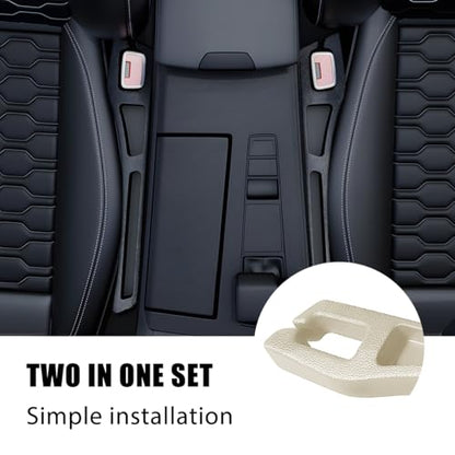Car Seat Gap Filler, 2PCS Crevice Blocker Stopper Between Vehicle Seat Console, No Drop Automotive Fill Crevice Guard Interior Accessories, Universal for SUV Truck Sedan (Beige) - color: Beige