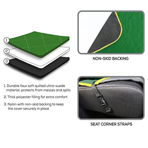 JOHN DEERE PET CAR SEAT COVER for DOGS & CATS. Licensed SEAT PROTECTOR for Construction, Tractors, John Deere Fans! Drive your PET in-style with the Pets First CARSEAT VEHICLE PROTECTOR