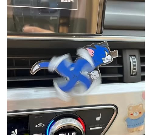 Jerry Car Air Vent Clip – Cute Spinners Jerry and Mouse Design, Moving with Air Flow – Car Interior Decoration for Women & Men (3PCS)