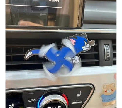 Jerry Car Air Vent Clip – Cute Spinners Jerry and Mouse Design, Moving with Air Flow – Car Interior Decoration for Women & Men (3PCS)