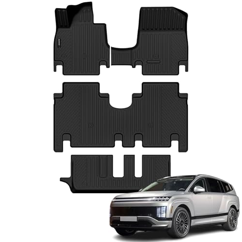Auxko All Weather Floor Mats for Hyundai IONIQ 9 2026 7 Seater (2nd Bench Seat) TPE Liners All Season Accessories Guard Odorless Anti-Slip Floor Liners for Hyundai IONIQ 9 2026 7 Passengers - size: ioniq 9 7p|2026|floor mats