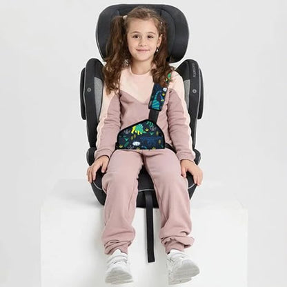 Kid's Seat Belt Cover Pad, Neck & Abdomen Cushion for Children- Soft and Breathable Straps Cover Support (Cartoon Dinosaurs) - color: Cartoon Dinosaurs