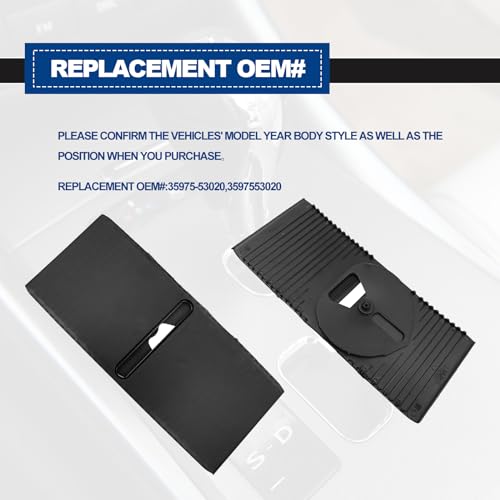 35975-53020 Shift Slider Center Console Slide Cover Compatible with IS250 IS350 2005-2013 Replace Gear Shift Position Slide Cover
