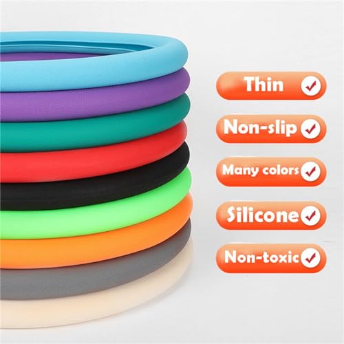 Cool Non-Slip Steering Wheel Protector - Soft Silicone Car Steering Wheel Cover (Dark Green) - color: Dark Green