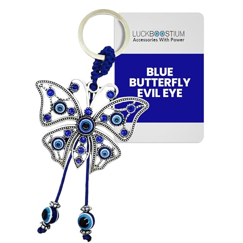 LUCKBOOSTIUM Evil Eye Animal Keychain & Protection, Evil Eye Car Hanging Ornament, Rear View Mirror Accessories, Home Decor