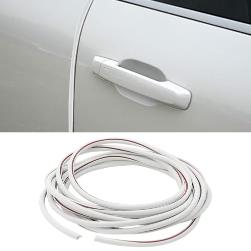 32Ft (10M) Car Door Edge Protector, Self-Adhesive Scratch Resistant U Shape Auto Door Edge Guard Decoration, Anti-Collision Car Doors Trim Strip Protector for Truck, SUV, Sedan (White-10M) - size: White-10M