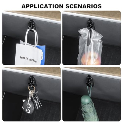 2PCS Glove Box Hook for Tesla Model Y Glove Box Organizer Bag Holder Storage Hanger Clip for 2024-2025 Tesla Model Y Interior Accessories, Unique Car Shape