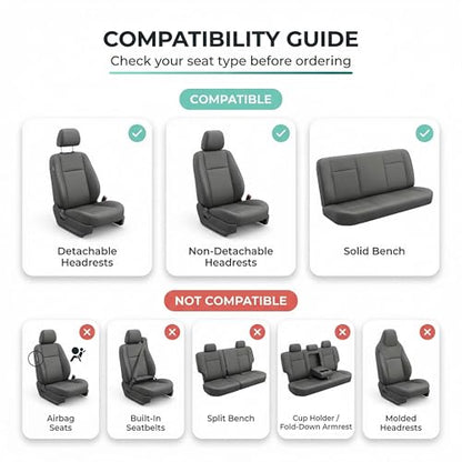 FH Group Car Seat Covers Classic Cloth Seat Covers Full Set with Gift – Universal Fit for Cars Trucks & SUVs (Black) FB102114 - color: Black, size: Full Set