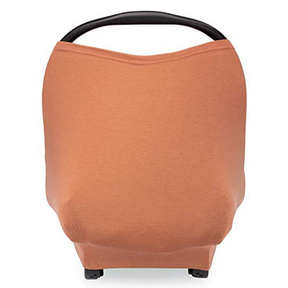 Parker Baby 4 in 1 Car Seat Cover for Girls and Boys - Stretchy Carseat Canopy, Nursing Cover, Grocery Cart Cover, High Chair Cover - “Copper” - color: Copper