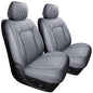 Aierxuan Dodge Ram Car Seat Covers Front Pair Waterproof Leather Custom Fit 2009-2026 1500/2500/3500 Crew Quad Regular Cab Truck Pickup Compatible with Airbag(2 PCS Front/Grey) - color: 2 PCS Front/Grey