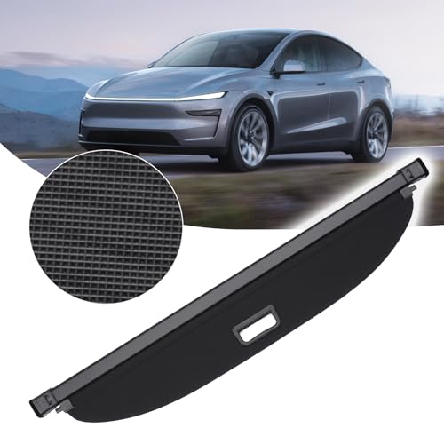 Powerty Cargo Cover for Tesla Model Y Juniper 2025 2026(Just for 5-Seaters), Trunk Cover Retractable Trunk Shielding Shade Privacy Luggage Screen for Model Y Juniper Accessories - size: 2025-2026 | Tesla Model Y Juniper