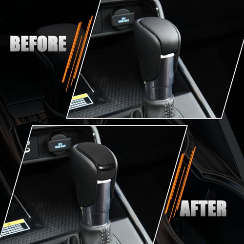 TOMALL Stainless Steel Car Gear Shift Knob Cover Compatible with Honda Civic 11th 2022 2023 Shifter Panel Trim Gear Lever Cover for Car Interior Center Console Accessories (Black Brushed) - color: Stainless Gear-Black Brushed