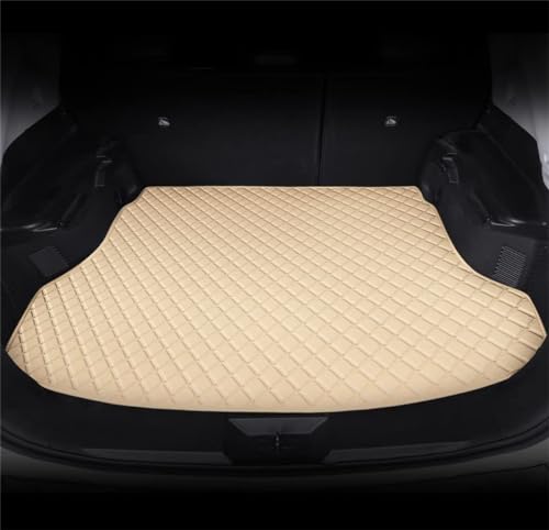 Custom Making Trunk Mats Cargo Mats Fit for 99.9% Sedan SUV All Weather Protection Leather Liners Trunk Mat Cargo Liners (Beige) - color: beige