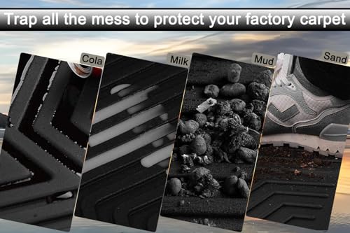 Aiqiying Floor Mats Compatible with Ford Escape 2020-2025 Models，All Weather Carpet Liners Waterproof Durable Custom-Fit Front Rear Rows Full Set Protection TPE Accessories