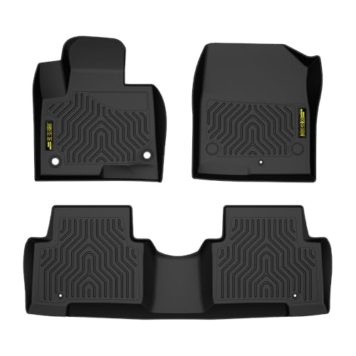 PIT66 TPE Floor Mats Compatible with Hyundai Santa Fe Sport 2013-2018 (Fit 5-Passenger Model only) 1st & 2nd Row All Weather Cover Protection Cargo Liners alfombras para carro - size: Fit Hyundai Santa Fe 2013-2018 | 3PCS