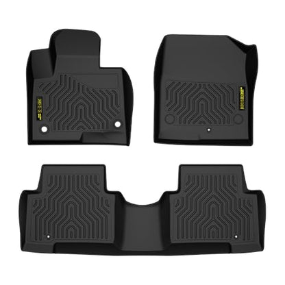 PIT66 TPE Floor Mats Compatible with Hyundai Santa Fe Sport 2013-2018 (Fit 5-Passenger Model only) 1st & 2nd Row All Weather Cover Protection Cargo Liners alfombras para carro - size: Fit Hyundai Santa Fe 2013-2018 | 3PCS