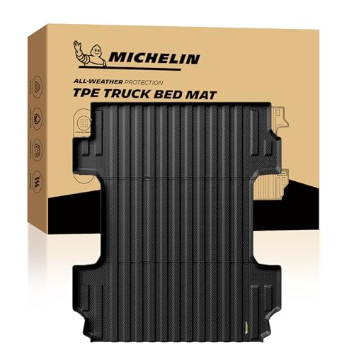 MICHELIN Truck Bed Mat for 2019-2026 Chevy Silverado/GMC Sierra 1500 6.6 FT / 79.4" Only (Not Fit Optional CarbonPro Bed), All-Weather Truck Bed Liner, Custom Fit, Durable TPE Bedliner, Non-Slip - size: 2) Silverado/Sierra 1500 | 19-26 | 6.6 FT