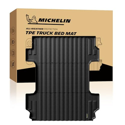 MICHELIN Truck Bed Mat for 2019-2026 Chevy Silverado/GMC Sierra 1500 6.6 FT / 79.4" Only (Not Fit Optional CarbonPro Bed), All-Weather Truck Bed Liner, Custom Fit, Durable TPE Bedliner, Non-Slip - size: 2) Silverado/Sierra 1500 | 19-26 | 6.6 FT