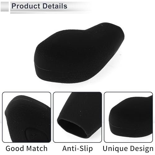Gear Shift Knob Cover Anti-slip Stick Shifting Handle Protector Silicone 1 Pc for Ford Focus 2012-2018 Black