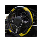 povtii Car Steering Wheel Cover, 15 Inch Leather Breathable Auto Steering Wheel Protector, Comfortable Non-Slip Vehicle Steering Wheel Covers, Universal Car Accessories (Yellow, with Lining) - color: Yellow, With Lining