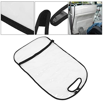 Kick mats Back seat Protector, 2Pcs Seat Back Cleaning Cover,Car Truck SUV Thicken Seat Back Protector Transparent Cover Child Baby Kick Mat Clean Keep
