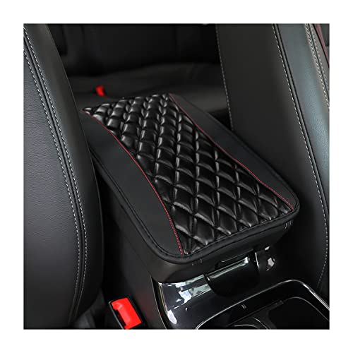 Car Center Console Cushion Pad, Universal Leather Waterproof Armrest Seat Box Cover Protector,Comfortable Car Decor Accessories Fit for Most Cars, Vehicles, SUVs (Black) - color: Black