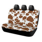 Brown Cow Print Pattern Car Rear Seat Covers Universal Fit Most Auto Bench Seat Cushion Covers Backrest Seat Washable Auto Interior Decor Soft Elastic Back Seat Cover