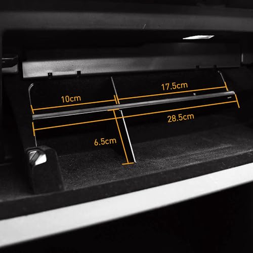 Glove Box Organizer Divider for Tesla Model 3 2017-2021, ABS High-Strength Glovebox Partition Plates Insert for Co-Pilot Storage