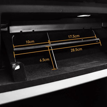 Glove Box Organizer Divider for Tesla Model 3 2017-2021, ABS High-Strength Glovebox Partition Plates Insert for Co-Pilot Storage