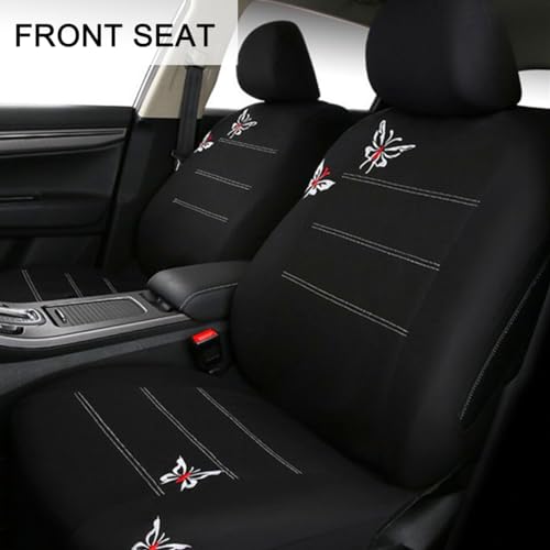 9PCS Full Set Car Seat Covers, Automotive Front and Rear Split Bench Protector Cover Set, Light Breathable Durable Washable, Airbag Compatible, Universal for SUV, Truck, RV, Van, Sedan