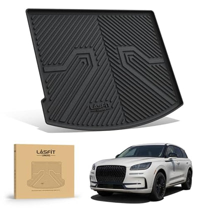 LASFIT Trunk Mat for Lincoln Corsair 2026 2025 2024 2023 2022 2021 2020, All Weather TPE Cargo Mats Custom Fit Cargo Liner Front & Rear Trunk Liner, Black, Easy to Clean - size: 2020-2026 | For Lincoln Corsair | Cargo Mats