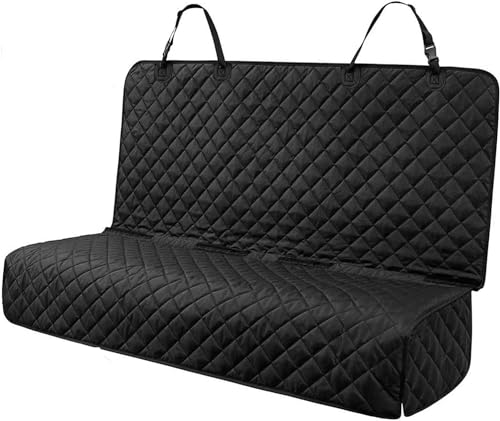 Waterproof Scratchproof Pet Bench Seat Covers for Cars, SUVs, Nonslip Durable Back Seat Cover for Dogs, 600D Oxford Fabric, Machine Washable - color: black, size: Medium-52"W