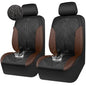 CAR PASS Waterproof Black Brown Car Seat Covers Front Seat Covers Neoprene Wetsuit,All-Weather Non-Slip Durable,Universal Fit for SUV Sedans Trucks Automotive,Airbag Compatible,3D Emboss Black Brown - color: Black and Brown, size: Two Front