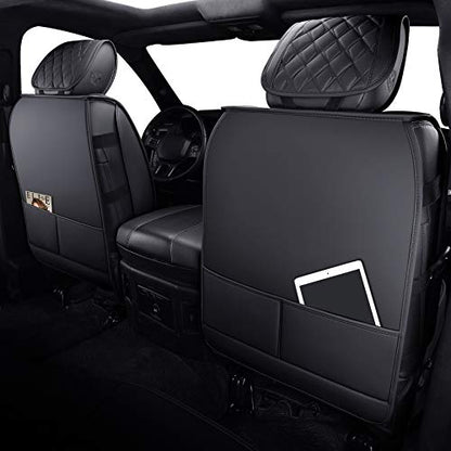 Aierxuan Dodge Ram Front Seat Covers Custom Fit 2009-2026 1500/2500/3500 Truck Pickup Crew Quad Regular Cab Heavy Duty Waterproof Leather Airbag Compatible Cushions(2 PCS Front/Black) - color: 2 PCS Front/Black
