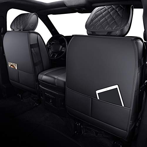 Aierxuan Dodge Ram Car Seat Covers Custom Fit 2009-2026 1500, 2010-2026 2500/3500 Laramie Big Horn Longhorn Crew Quad Regular Cab Waterproof Leather Truck Pickup Cushions(Full Set/Black) - color: Full Set/Black