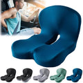 Back and Seat Cushion, Car Seat Cushion, Soothe+ Cushion, Memory Foam L-Shaped Integrated Seat Cushions Lumbar & Lower Back Support for Office Chair, Car (Blue) - color: Blue
