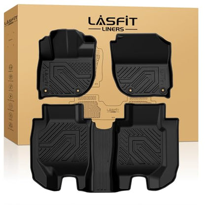 LASFIT Floor Mats for Honda HRV 2016 2017 2018 2019 2020 2021 2022, All Weather TPE Custom Fit HR-V Floor Liner Accessories, 1st & 2nd Row, Black - style: 7）For Honda HR-V | 2016-2022 | 1st & 2nd Row