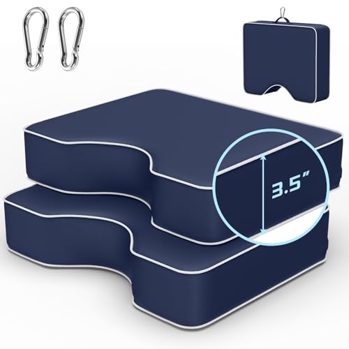 Stadium Seat Cushions Waterproof, Extra Thick 3.5" Portable Bleacher Seat Cushions, Indoor Outdoor Cushion for Sports Events - color: Blue, size: Thick 2 Pack 16.5 x 13.5 x 3.5