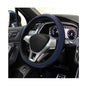 Car Steering Wheel Cover, Leather Breathable Ice Silk Auto Wheel Wrap with Anti-Slip Lining, Scratch-Resistant Elastic Protector Fit for 14.5-15 Inch Steering Wheels (Blue) - color: Blue