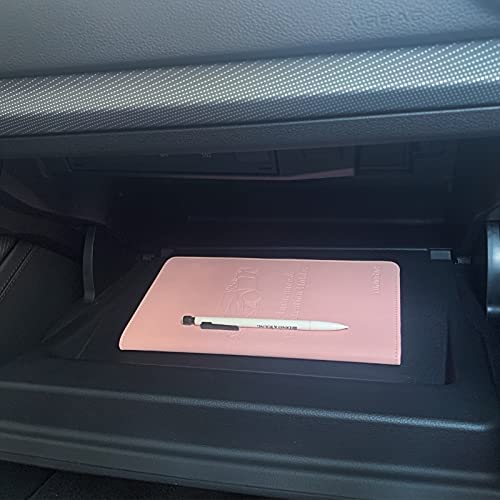 Leather Car Registration and Insurance Card Holder, Car Document Holder for Cards License with Magnetic Shut (Pink, large) - color: Large Pink