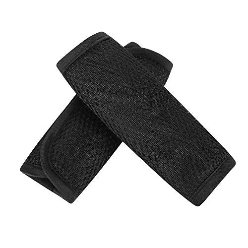 Accmor Car Seat Straps Shoulder Pads for Baby Kids, Soft Car Seat Strap Covers, Seat Belt Covers for Car Seats, Pushchair, Stroller - color: Black, size: Medium-2.2 in X 5.8 in